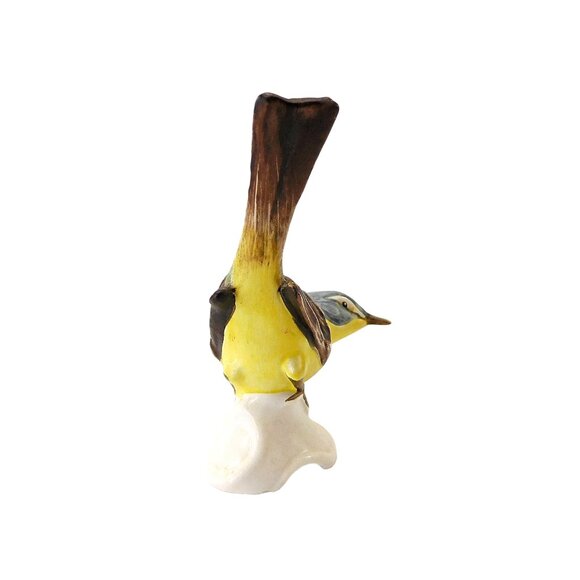 Vintage Goebel Yellow Wagtail Bird Figurine W. Germany Bisque Porcelain - Picture 4 of 8